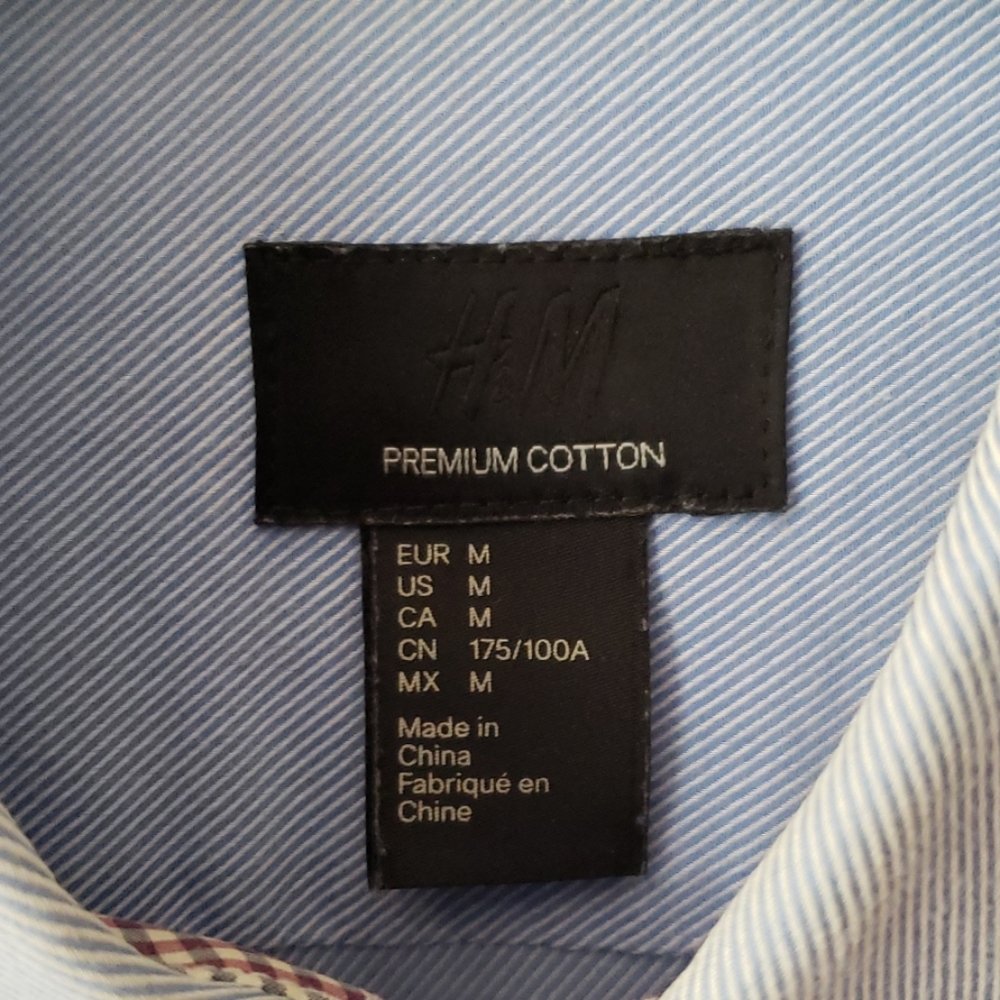 H&M premium cotton button up long sleeve